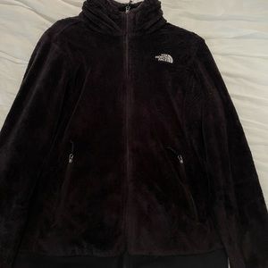 North face fleas black zip up